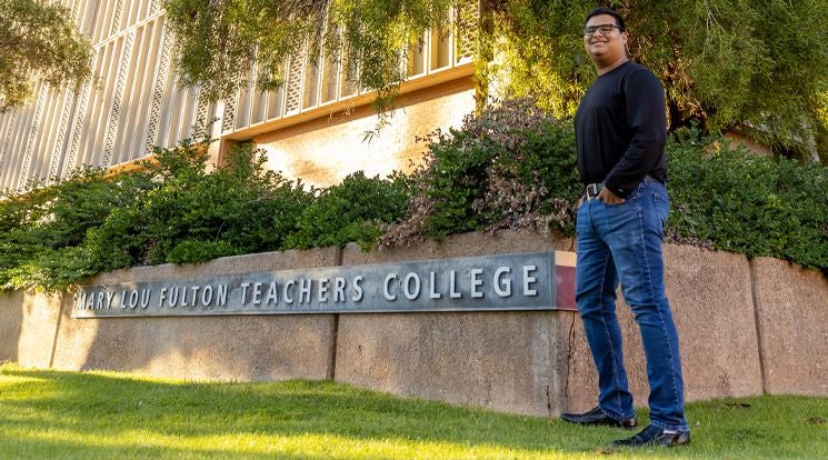Habacuc Ortiz is studying to be a teacher at Arizona State University's Mary Lou Fulton Teachers College