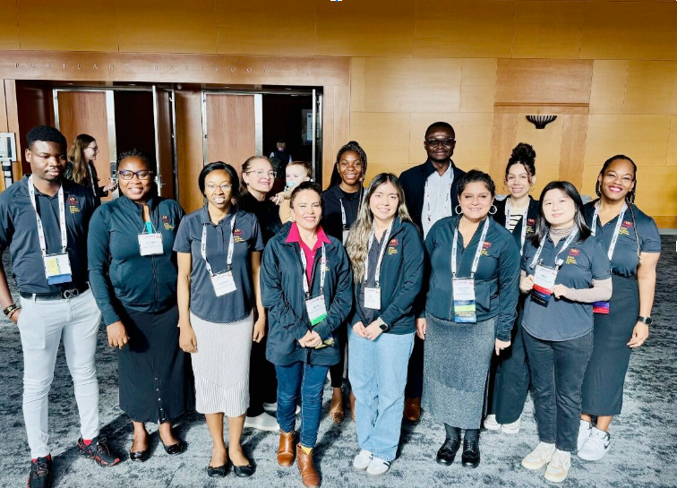 Photo of ASU STEM Program Evaluation Lab members at the 2024 American Evaluation Association Conference