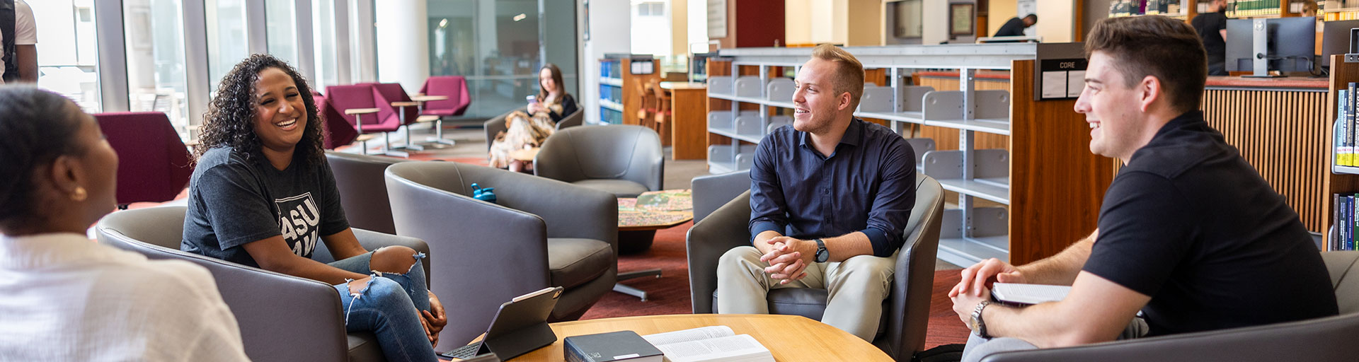 Students in the student lounge