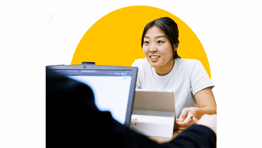 student meeting with a success coach