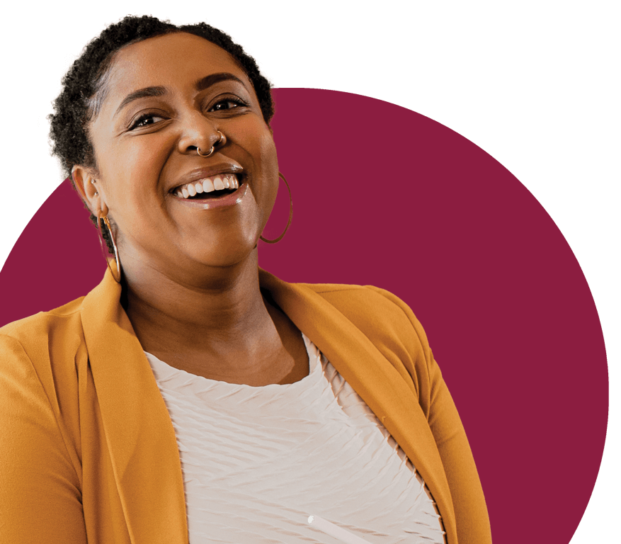 woman smiling